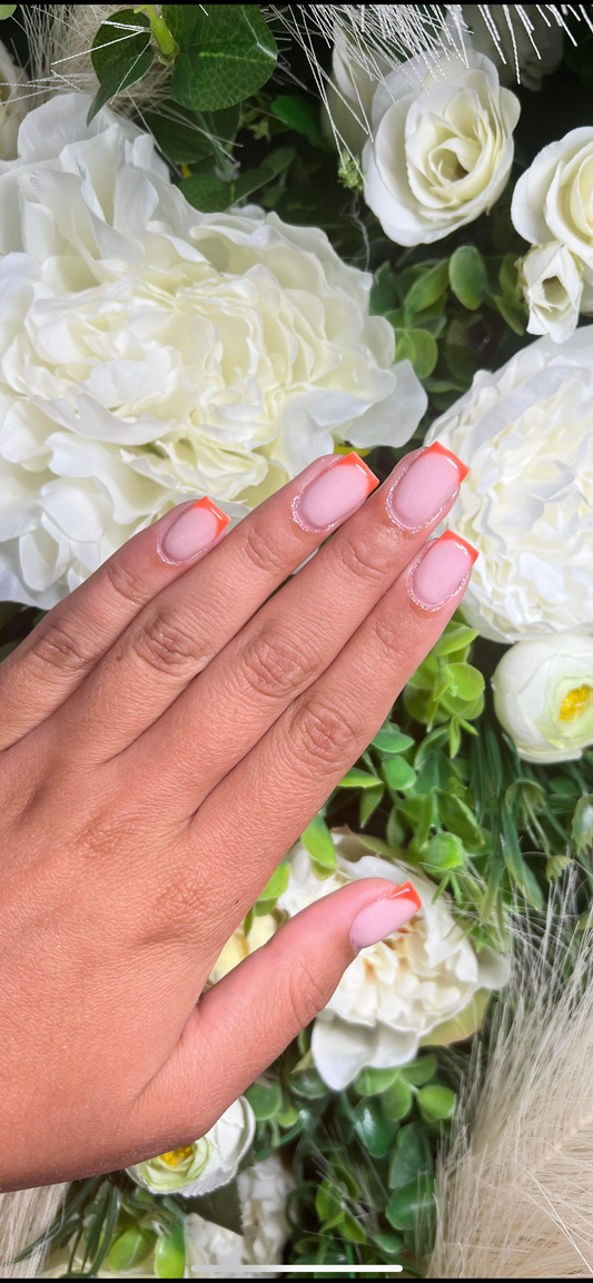 Builder Gel on Natural Nails with Gel Design