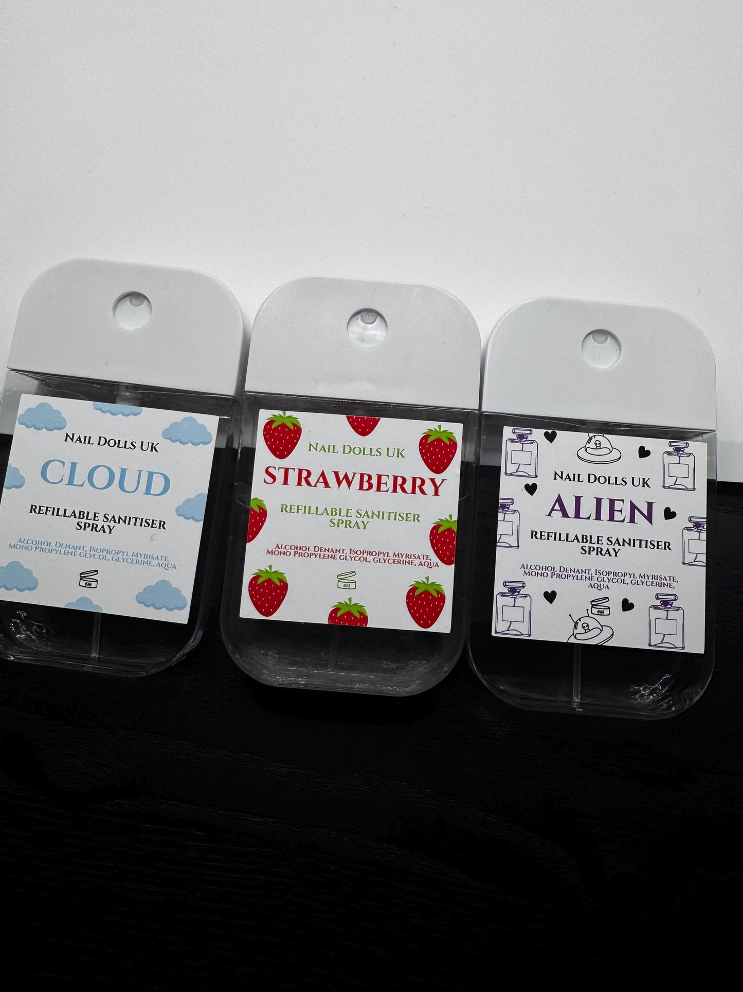 45ml Scented Sanitiser Mist | Hand Sanitiser Spray | Fresh Fruity & Floral Scents | Nail Tech Essential
