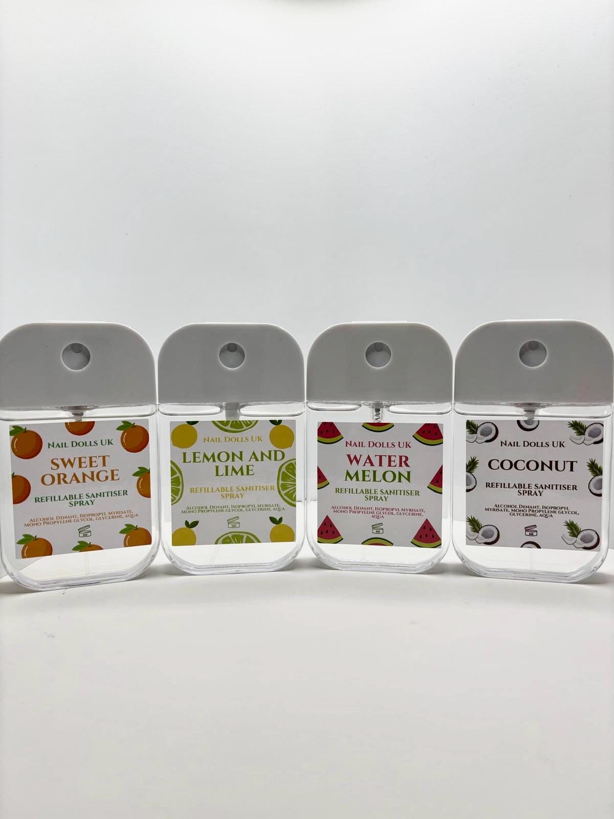 45ml Scented Sanitiser Mist | Hand Sanitiser Spray | Fresh Fruity & Floral Scents | Nail Tech Essential