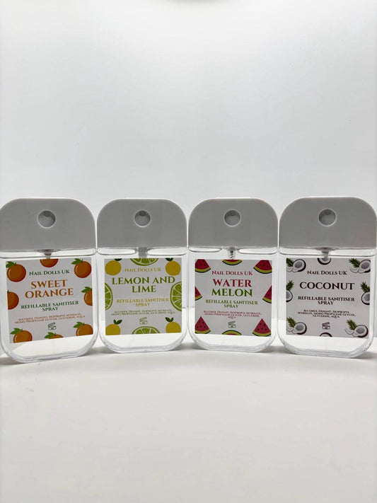 45ml Scented Sanitiser Mist | Hand Sanitiser Spray | Fresh Fruity & Floral Scents | Nail Tech Essential
