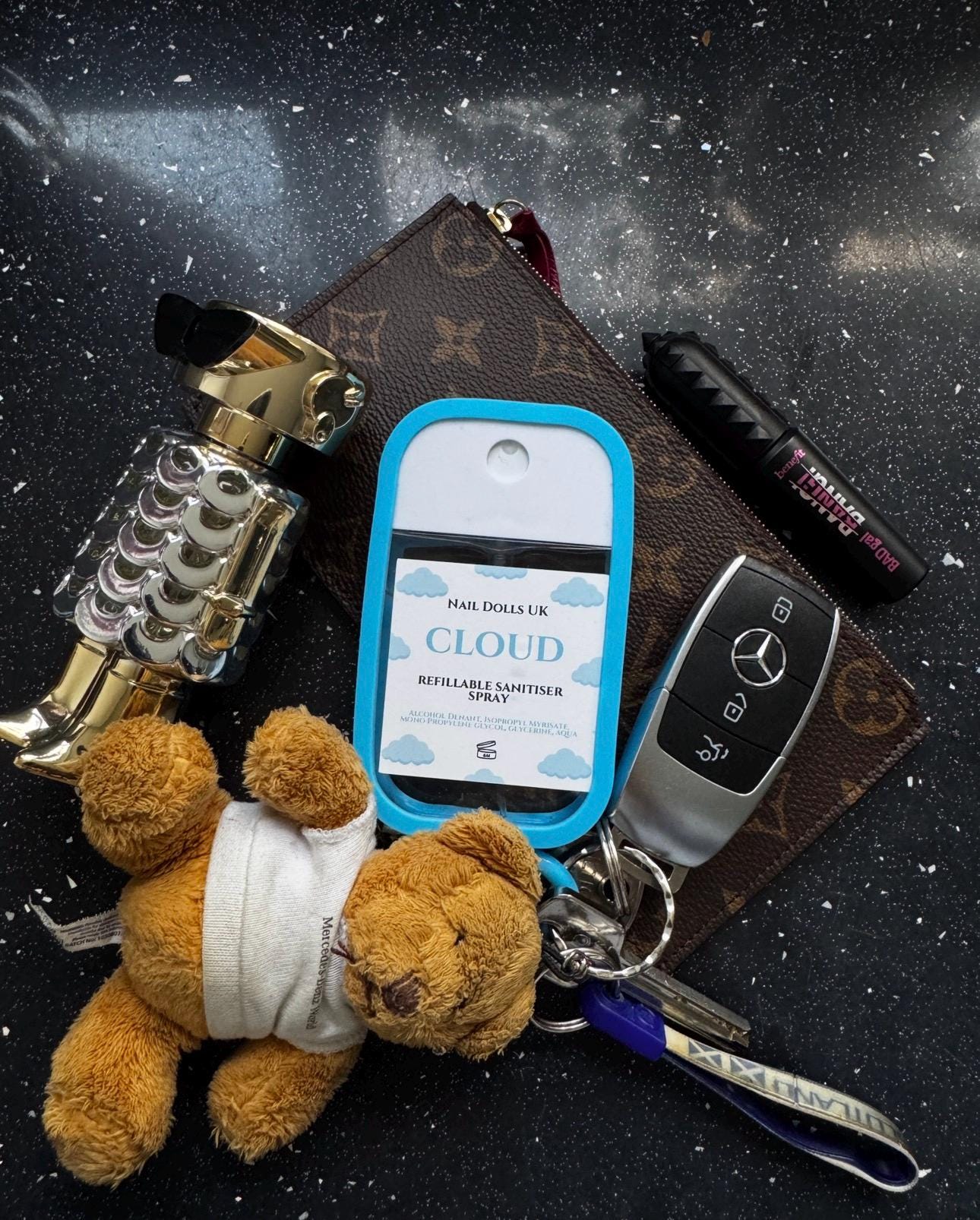 Mini Keychain Sanitiser Spray | 5ml Scented Hand Sanitiser | Travel Size | Nail Tech & Handbag Essential
